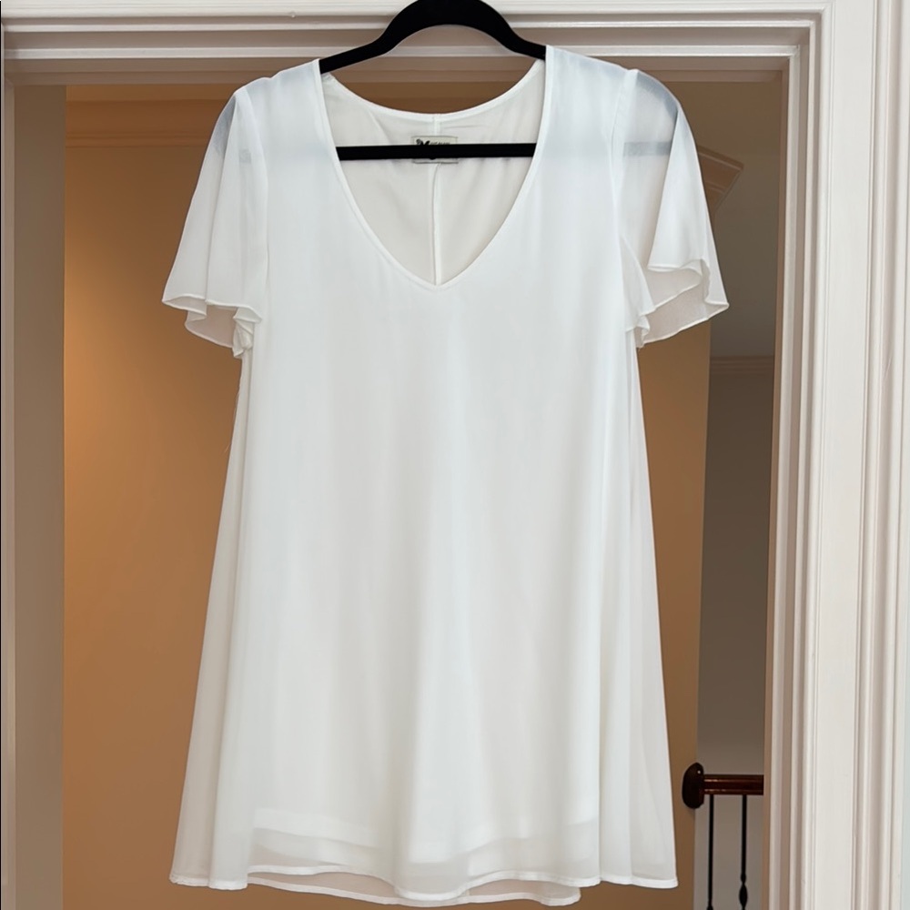 Show Me Your MuMu White  Short Sleeve Mini Dress
